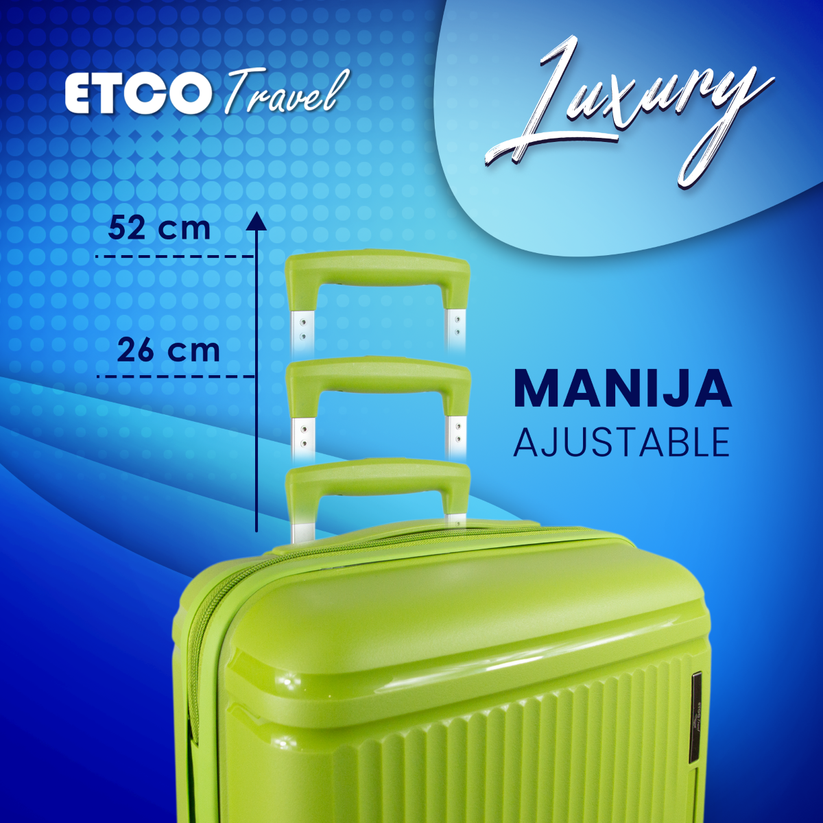 Maleta De Mano Luxury Carry On 10kg Equipaje De Viaje Avion Cabina Seguridad Tsa Etco