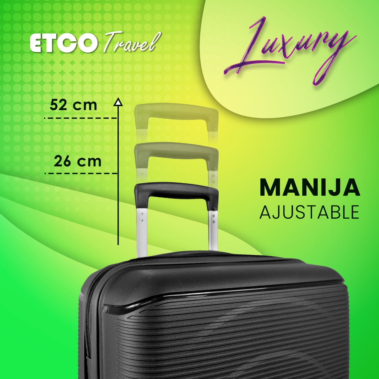 Maleta De Mano Luxury Carry On 10kg Equipaje De Viaje Avion Cabina Seguridad Tsa Etco