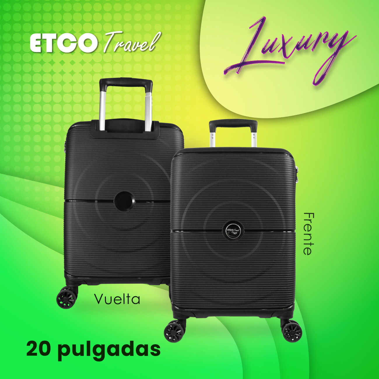 Maleta De Mano Luxury Carry On 10kg Equipaje De Viaje Avion Cabina Seguridad Tsa Etco