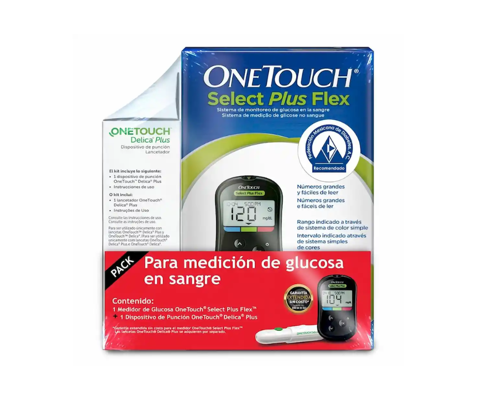 One Touch Medidor Select Plus + Dispositivo Punción + 25 Tiras