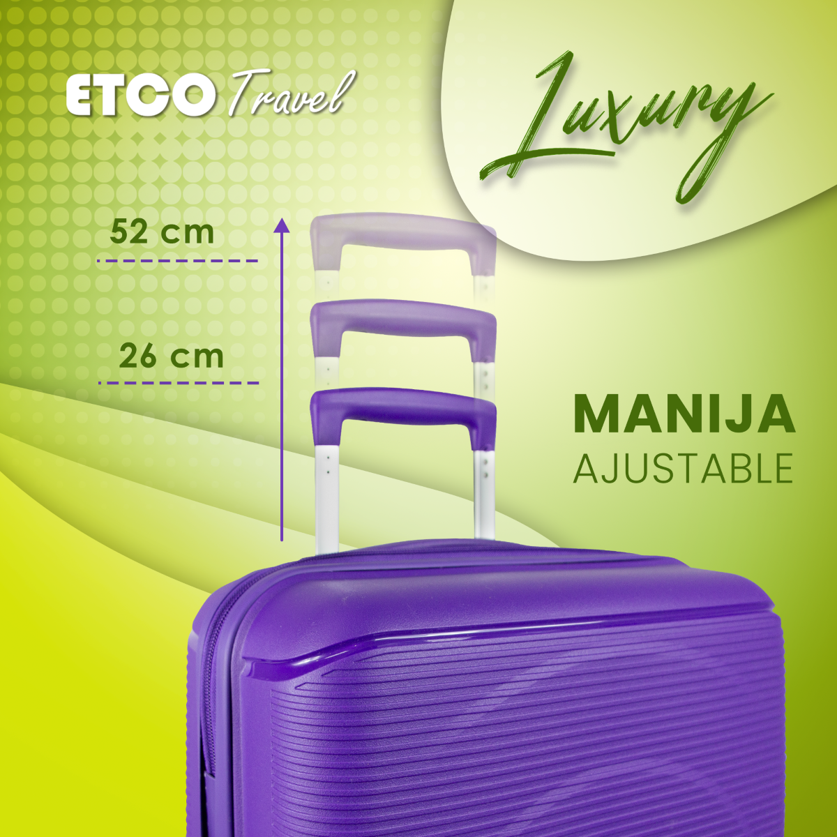 Maleta De Mano Luxury Carry On 10kg Equipaje De Viaje Avion Cabina Seguridad Tsa Etco