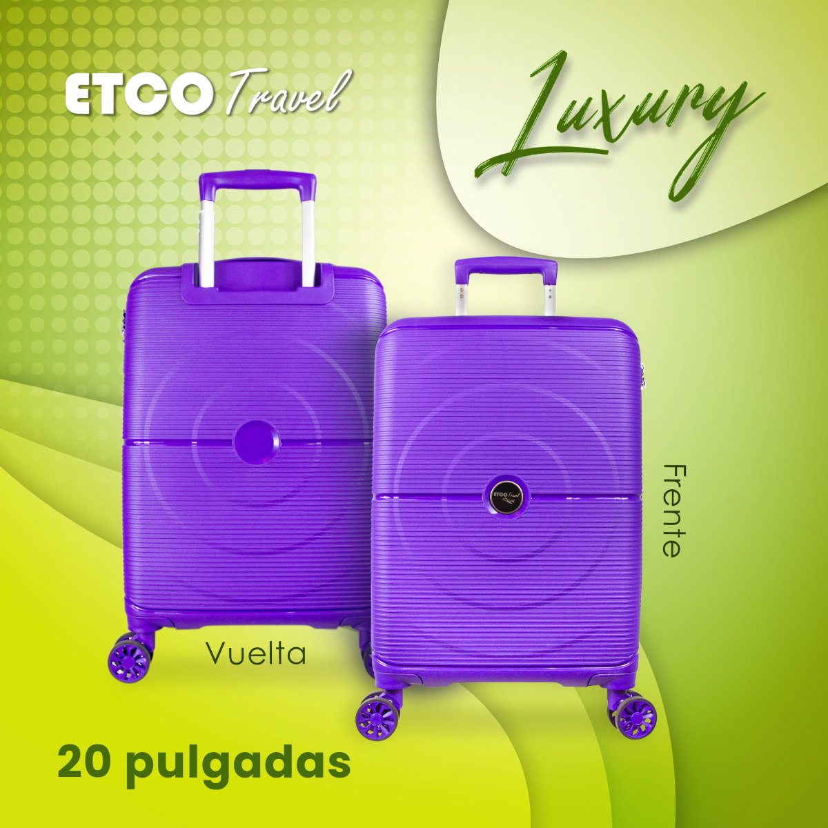 Maleta De Mano Luxury Carry On 10kg Equipaje De Viaje Avion Cabina Seguridad Tsa Etco