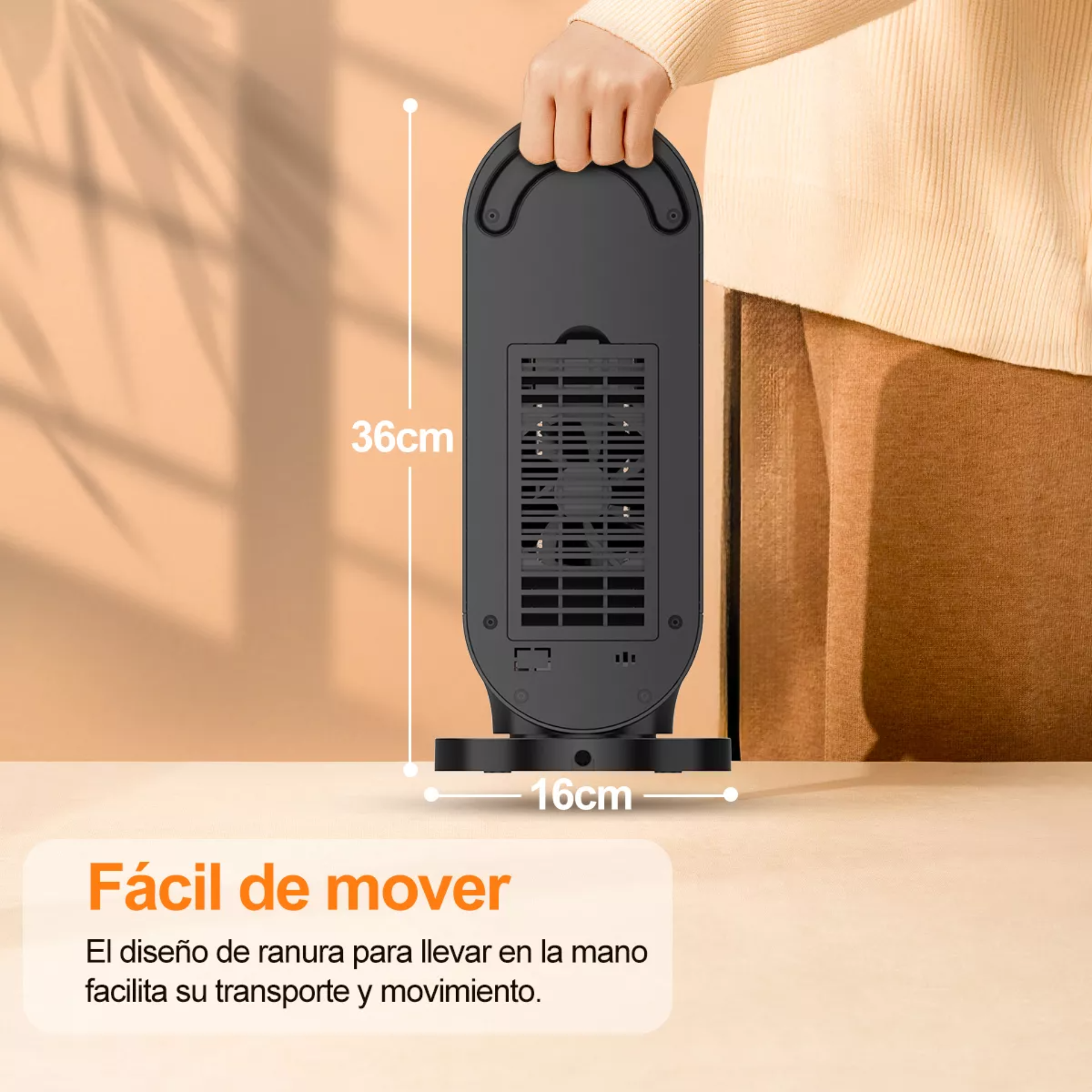Calefactor Eléctrico Calentador De Aire 3 Modos Oscilación