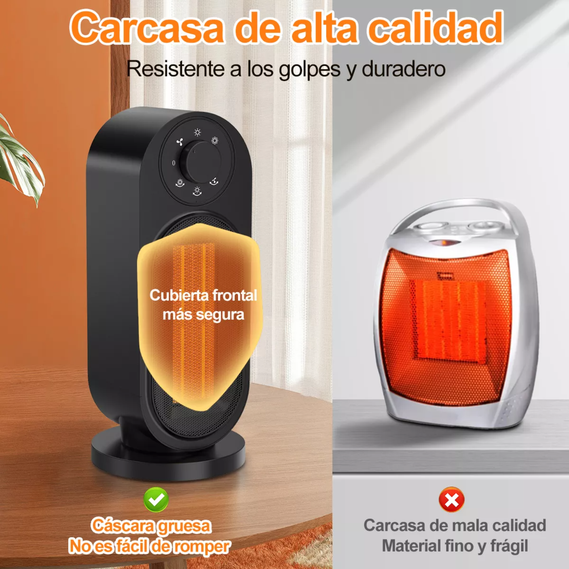 Calefactor Eléctrico Calentador De Aire 3 Modos Oscilación