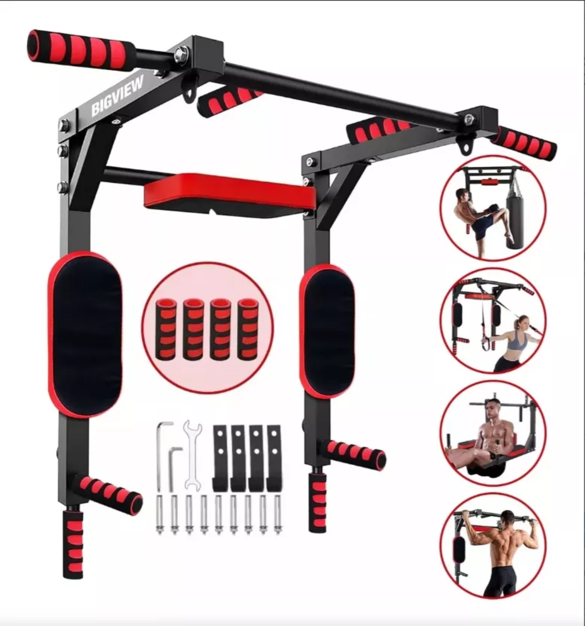 Bigview Barra Multifuncional 8 En 1 Para Dominadas, Calistenia Y Ejercicios De Gym