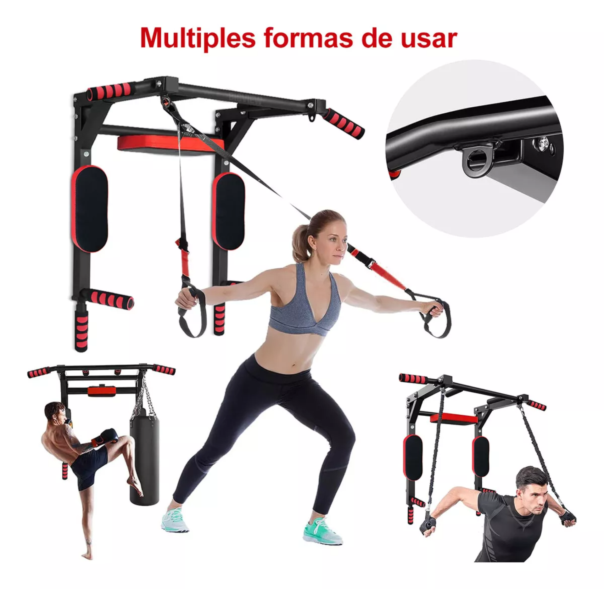 Bigview Barra Multifuncional 8 En 1 Para Dominadas, Calistenia Y Ejercicios De Gym