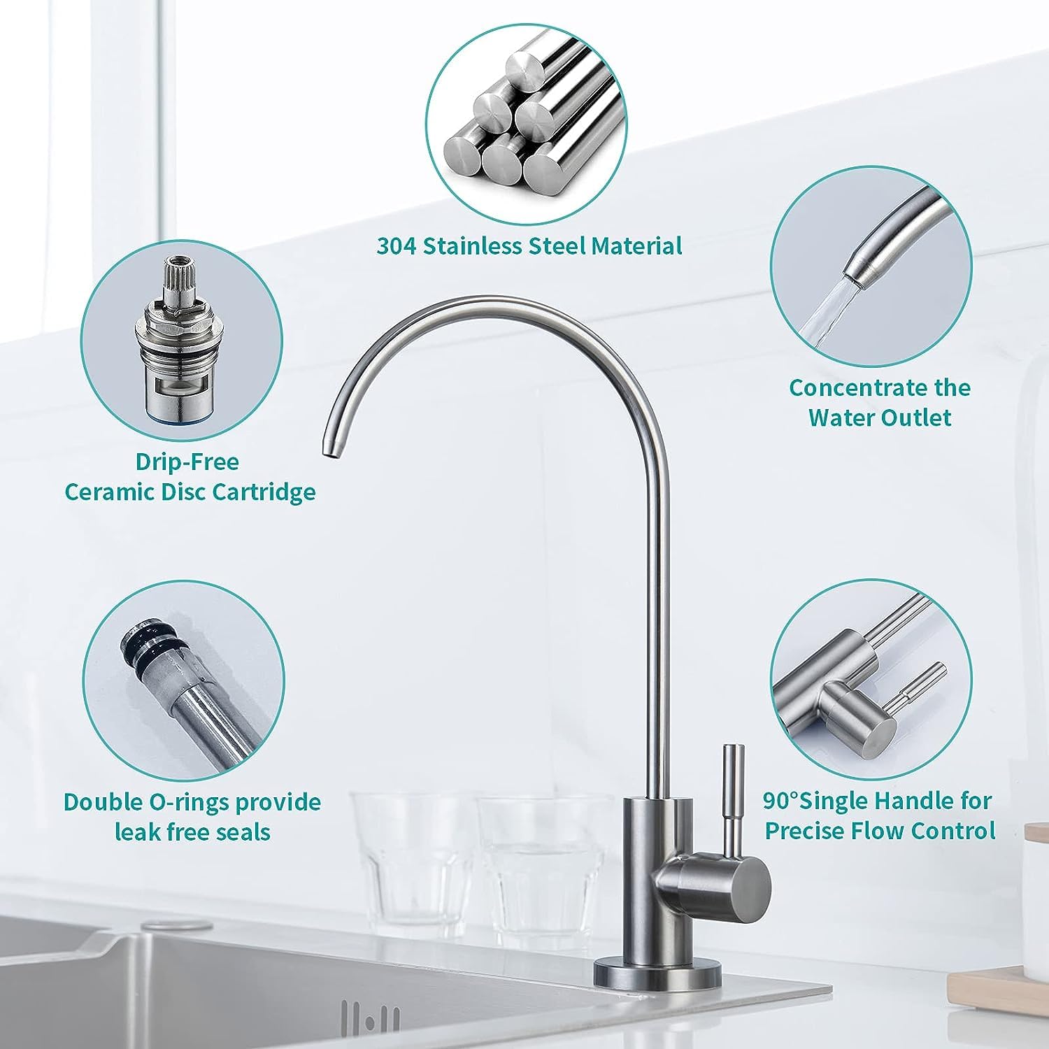 Kit de Tarjas Dobles en Acero Inoxidable Negro Mate, Incluye Mezcladora, Llave para Filtro de Agua y Todo lo Necesario para Instalación