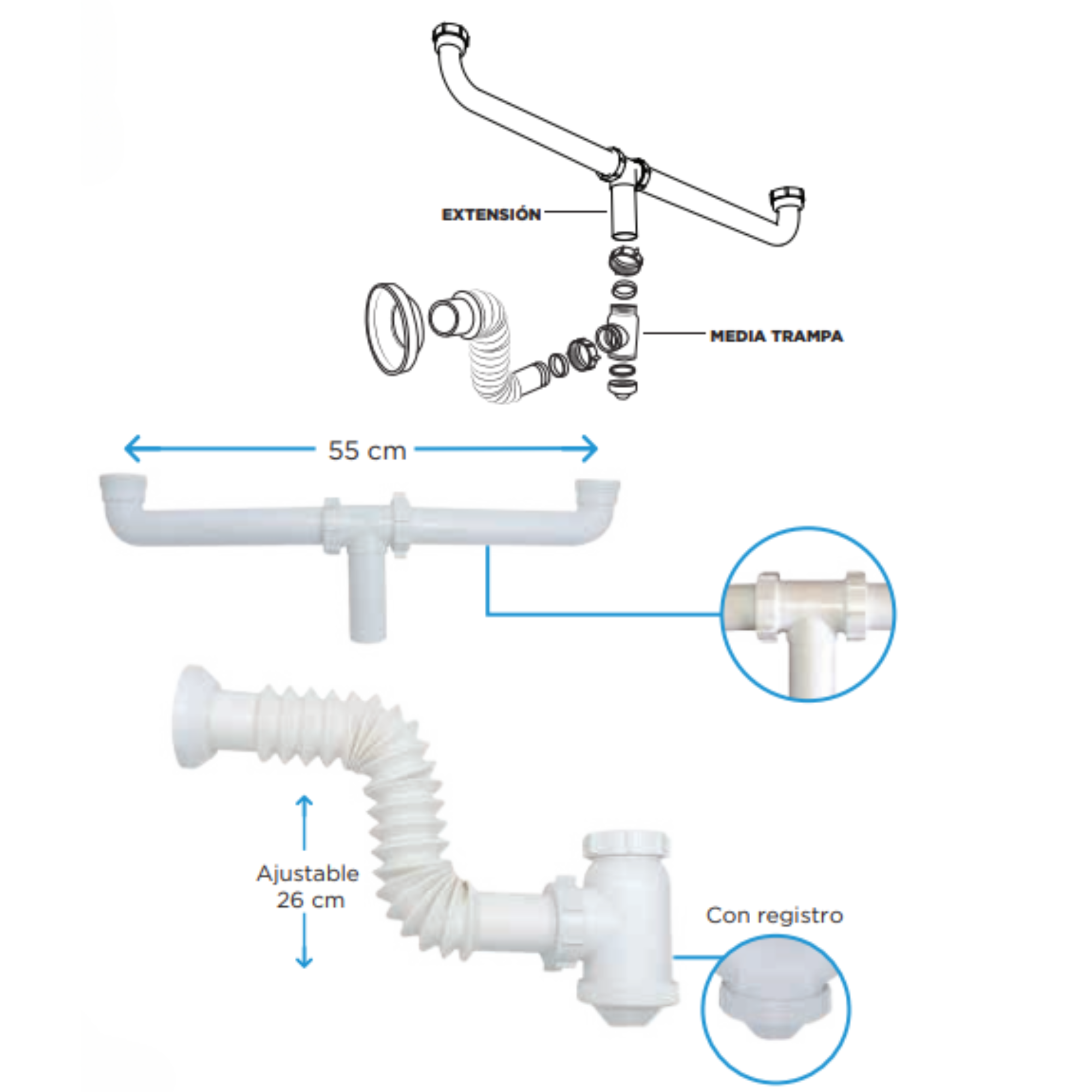 Kit de Tarjas Dobles en Acero Inoxidable Negro Mate, Incluye Mezcladora, Llave para Filtro de Agua y Todo lo Necesario para Instalación