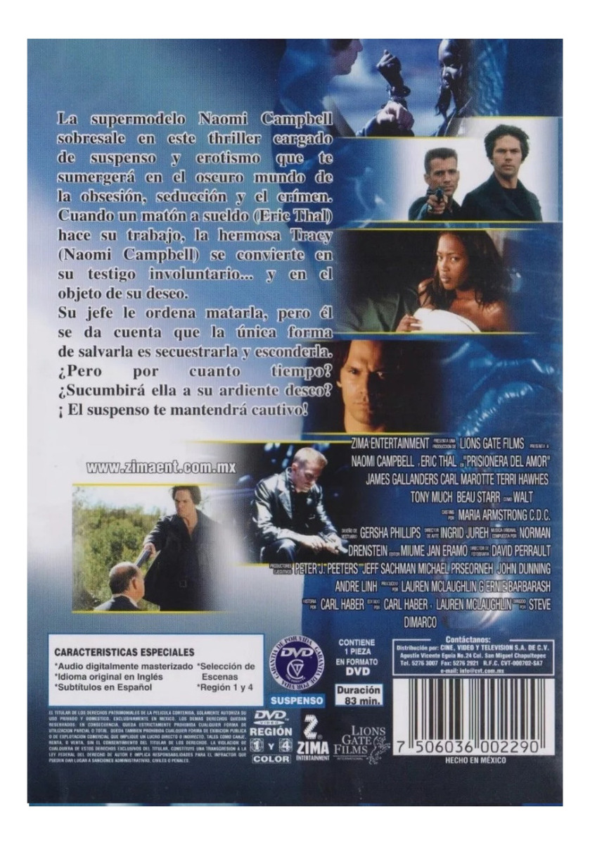 Prisionera De Amor Naomi Campbell Pelicula Dvd