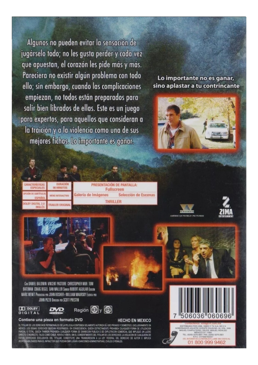 El Domino Del Diablo Daniel Baldwin Pelicula Dvd.