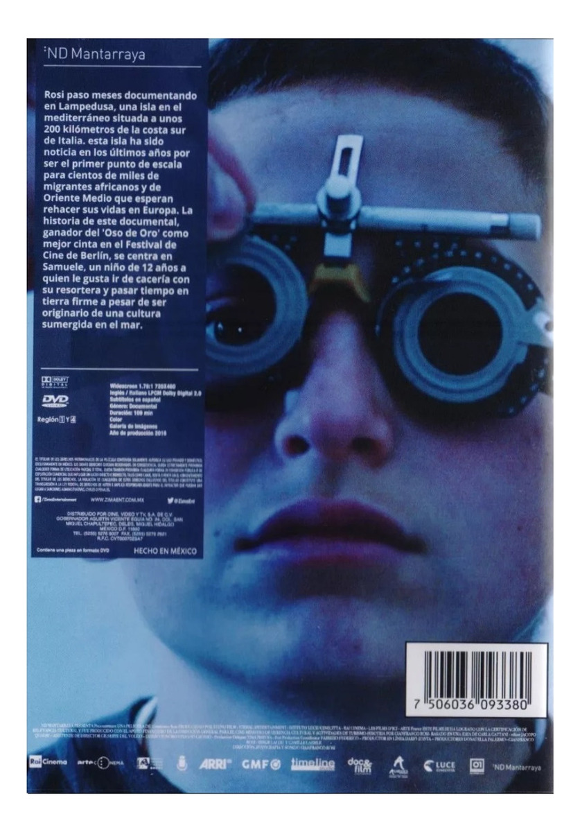 Fuego En El Mar Fuocoammare Gianfranco Rosi Pelicula Dvd