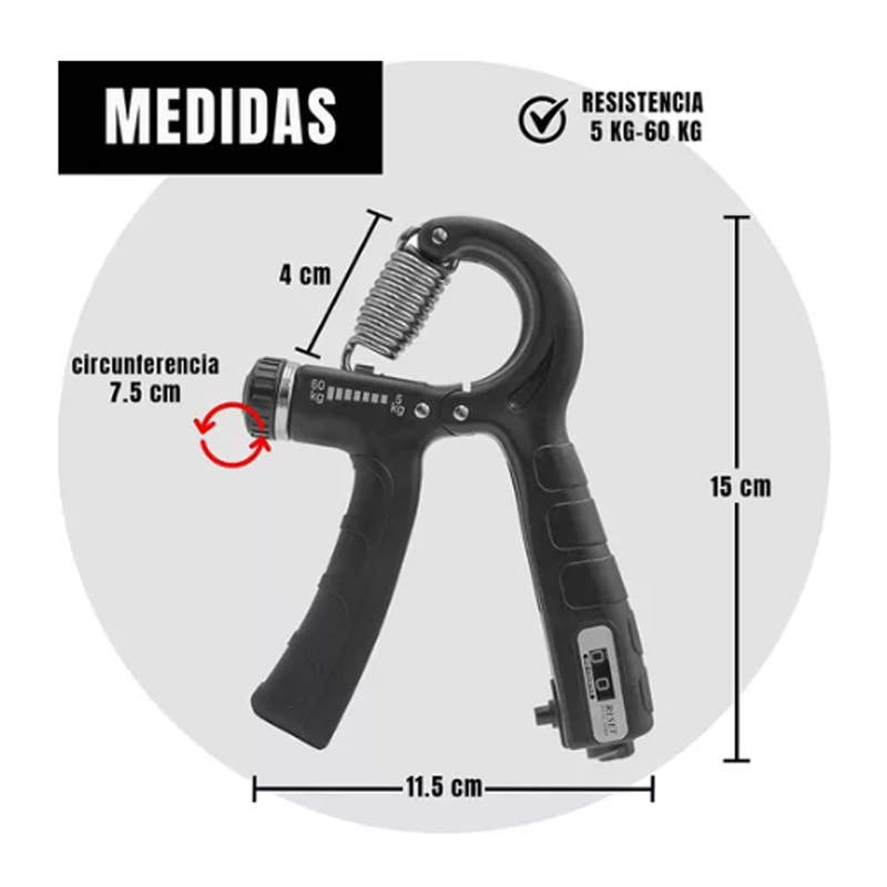 Hand Grip Ejercitador De Mano Ejercitador Antebrazo 2 Pinzas