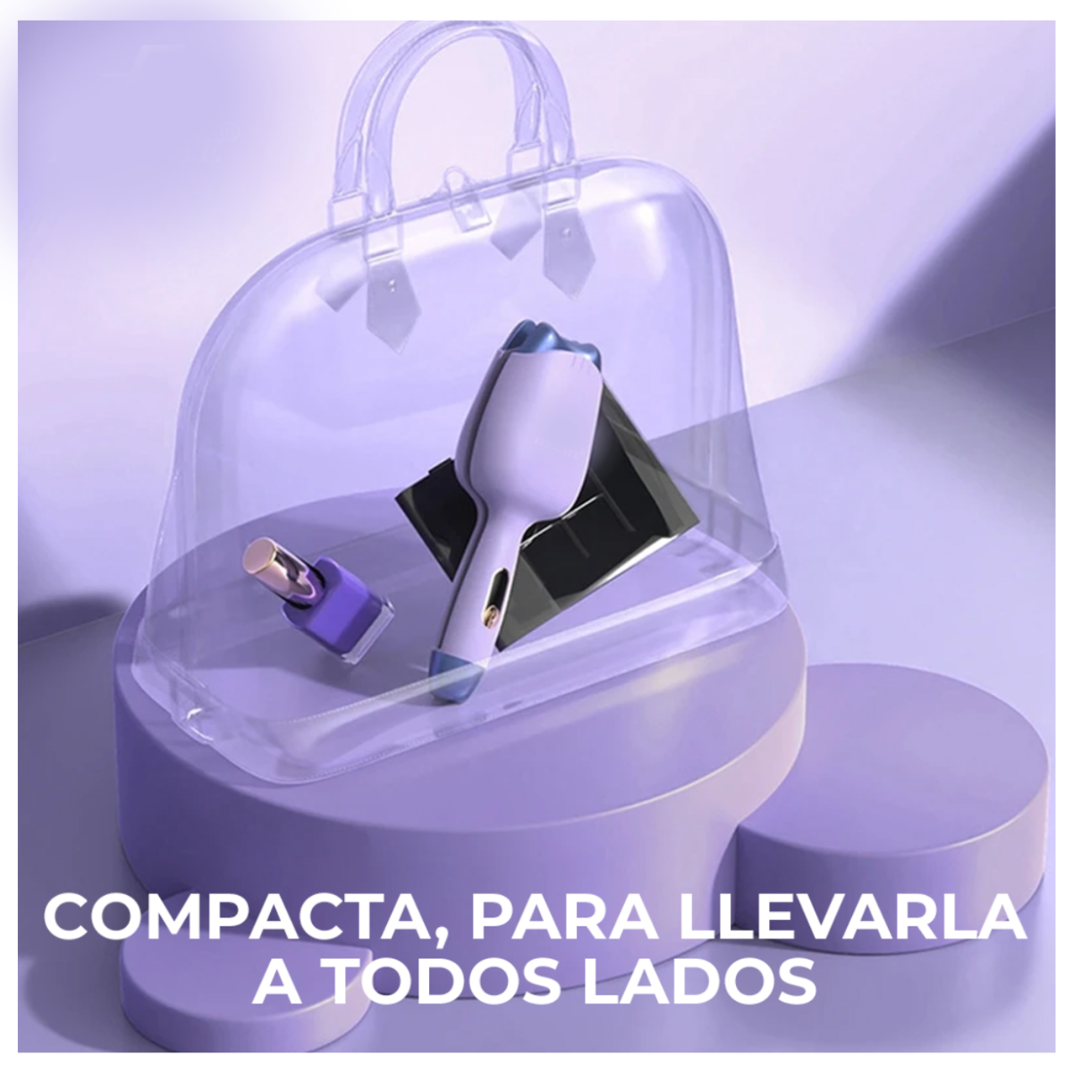 Plancha Waflera Para El Cabello Ondas De Sirena Color Morado