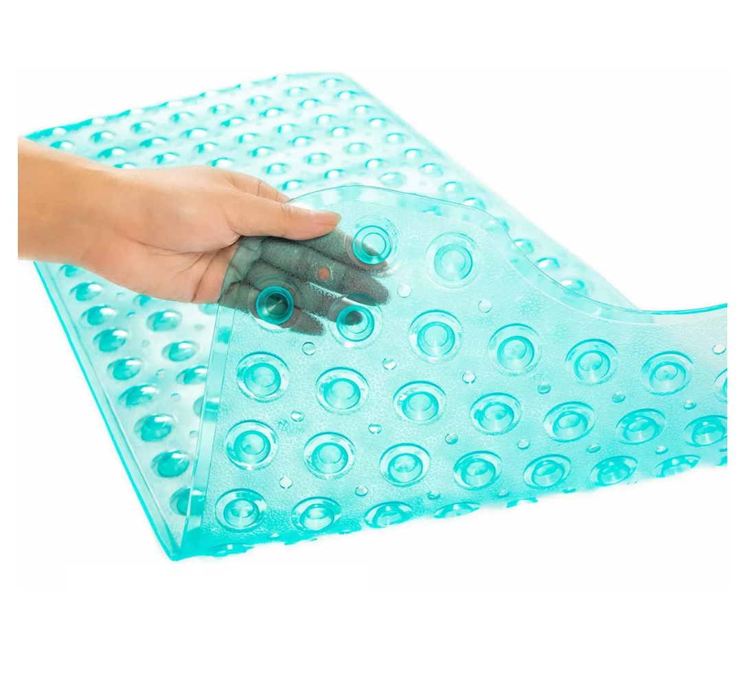 Tapete De Baño Antiderrapente Para Regadera Con Ventosas Turquesa