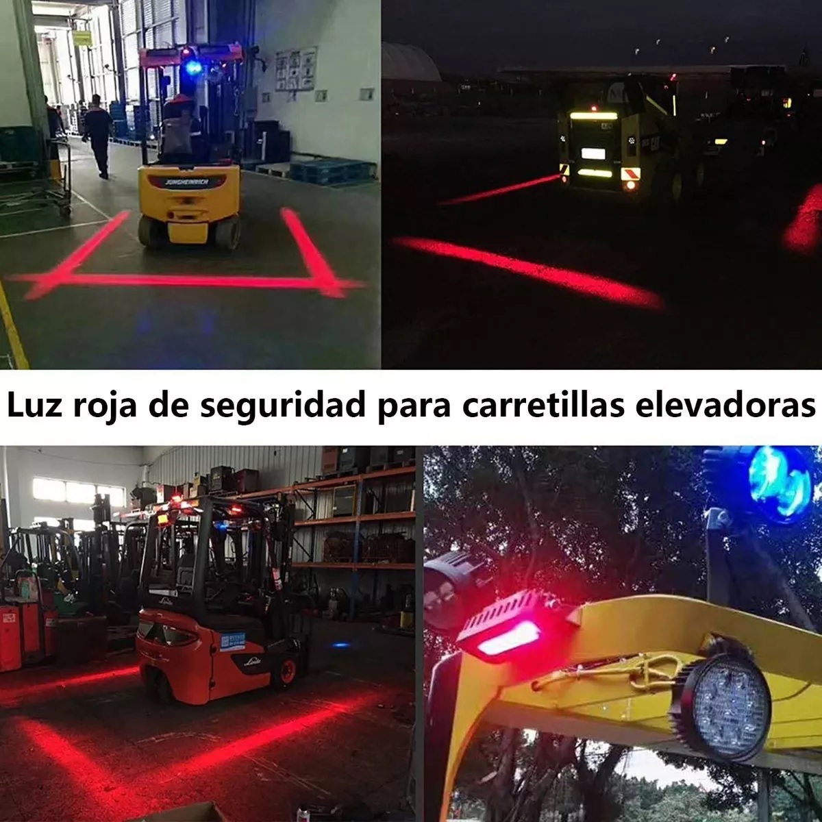 Faro Seguridad Luz Led Roja Lineal Para Montacargas 30w