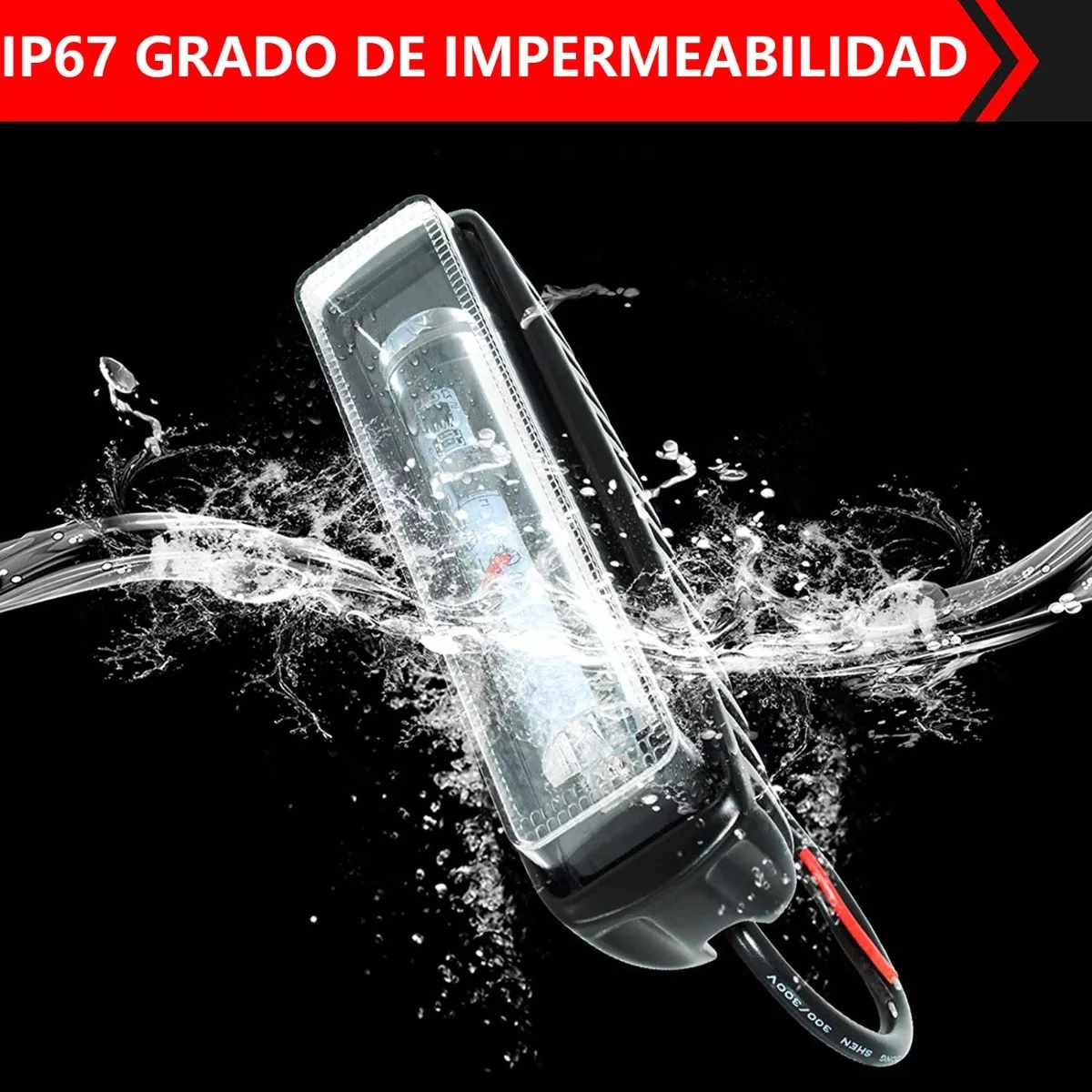 Faro Seguridad Luz Led Roja Lineal Para Montacargas 30w
