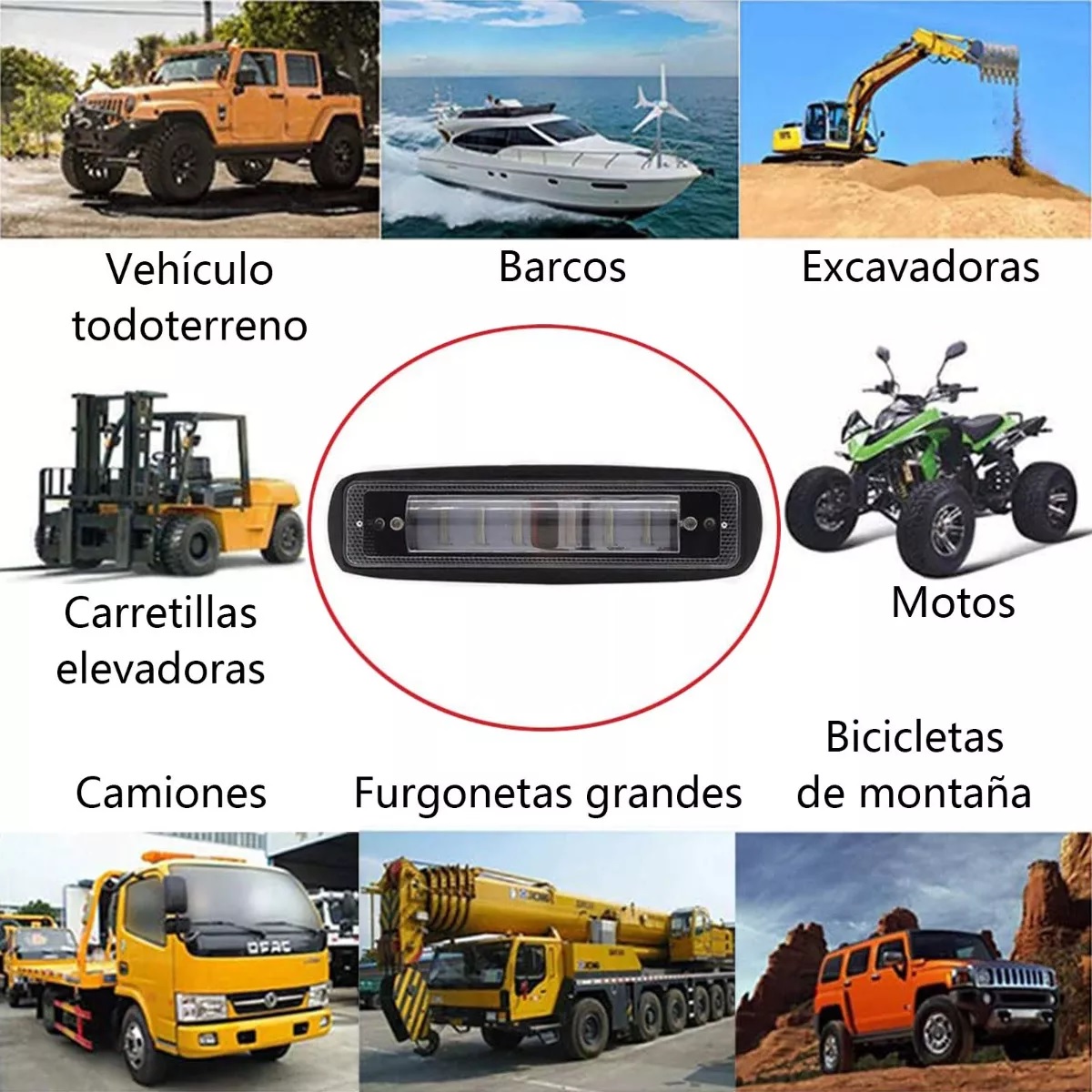 Faro Seguridad Luz Led Roja Lineal Para Montacargas 30w