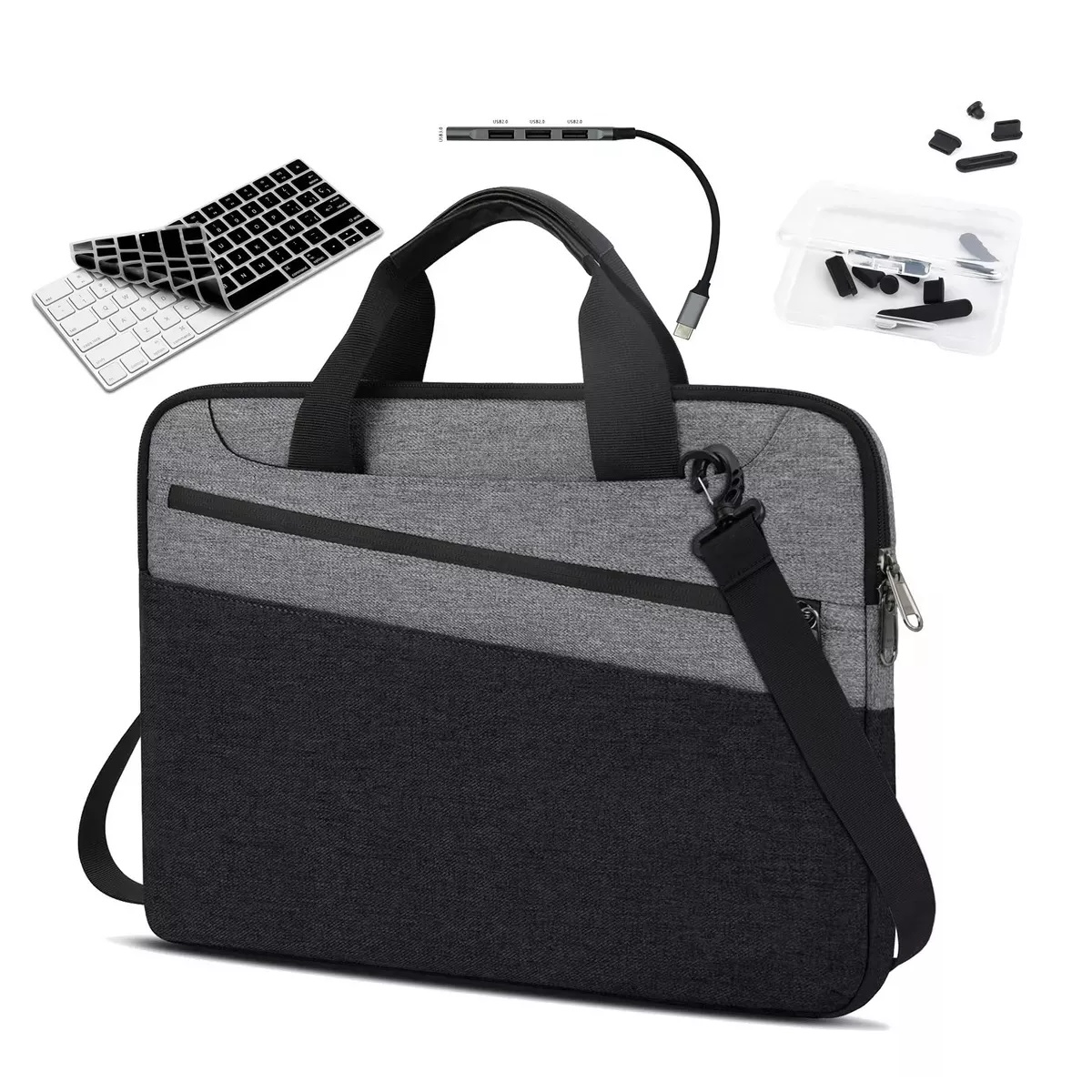 Funda Protectora Para Macbook  A1932-Mac Book Air 2018/2019 Cubre Teclado+usb Hub