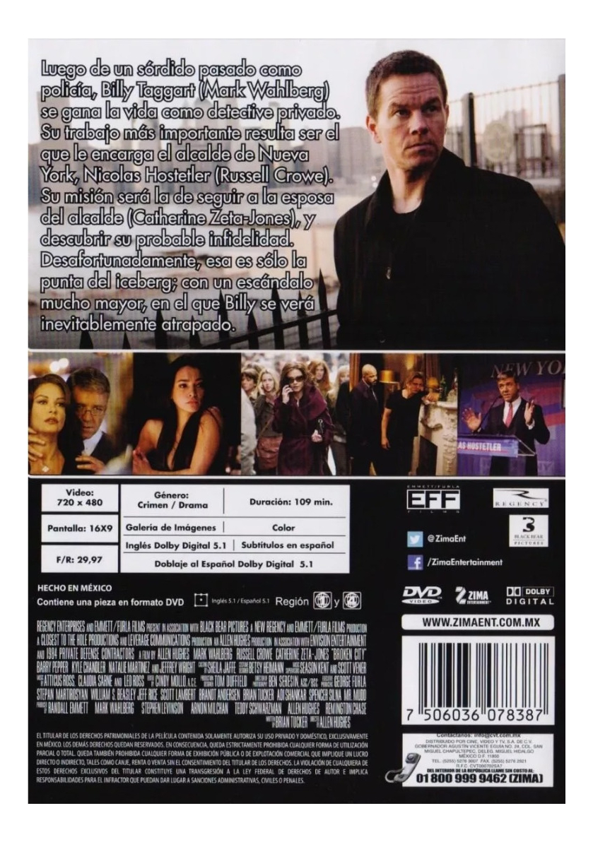 Ciudad De Sombras Broken City Russell Crowe Pelicula Dvd