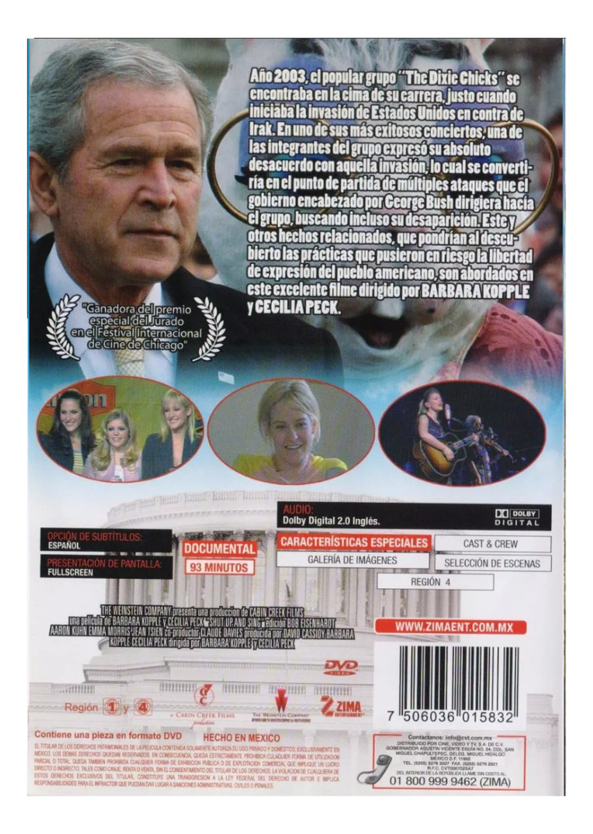 Callate Y Canta Shut Up And Sing Documental Dvd.