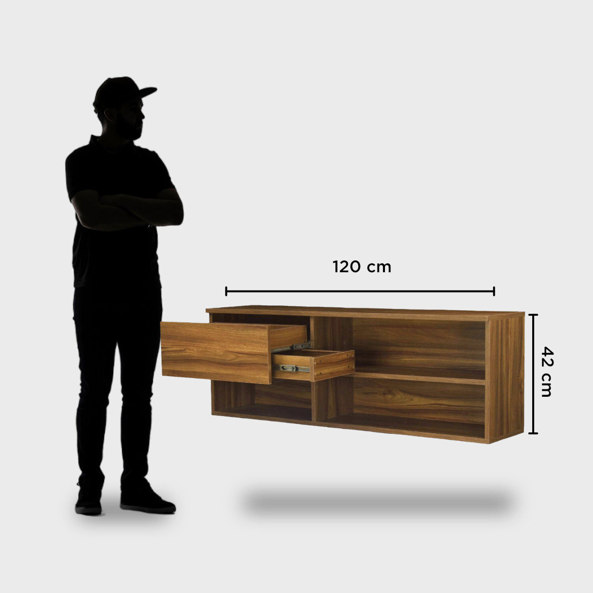 Mueble para Tv Flotante Hogare con Cajón Oculto