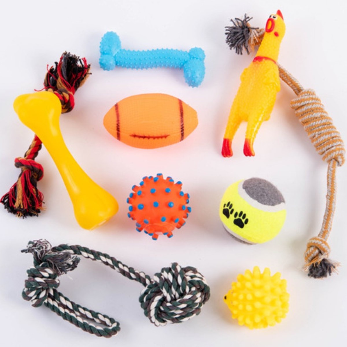 Juguetes Para Perro De 10 Piezas- Juguete Para Masticar 