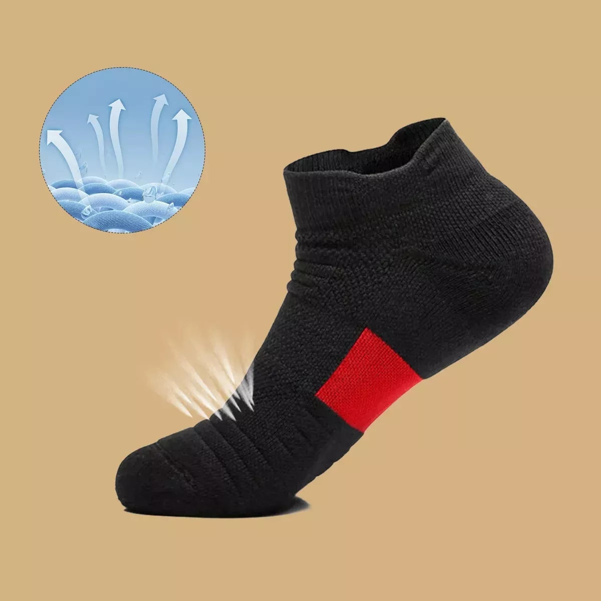 5pares Calceta Deportiva Hombre 100% Algodón Calcetines Ropa