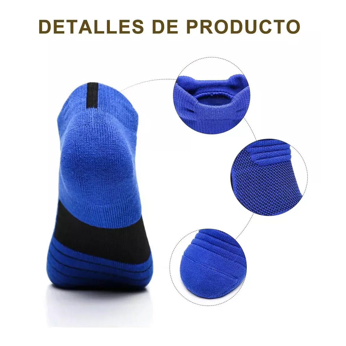 5pares Calceta Deportiva Hombre 100% Algodón Calcetines Ropa