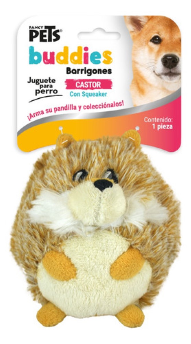 Juguete Para Perro Peluche Buddies Diseño Castor CAFE 