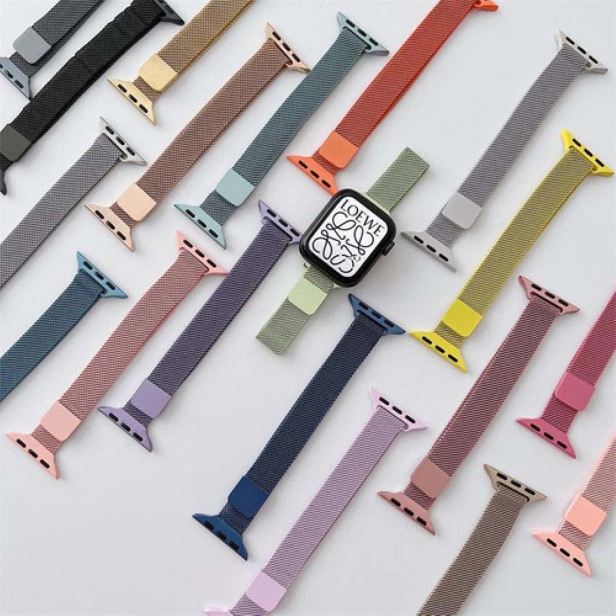 Correa De Acero +case Protector Apple Watch Smart Watch 40mm / Series 4/5/6/SE ROSA