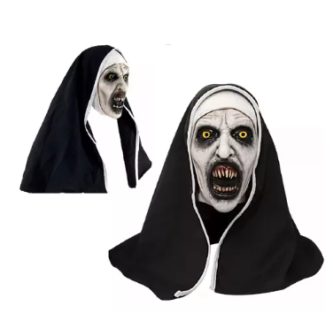 Máscara Látex De La Monja El Conjuro Deluxe Terror Halloween Color Negro