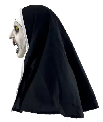 Máscara Látex De La Monja El Conjuro Deluxe Terror Halloween Color Negro