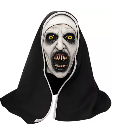 Máscara Látex De La Monja El Conjuro Deluxe Terror Halloween Color Negro