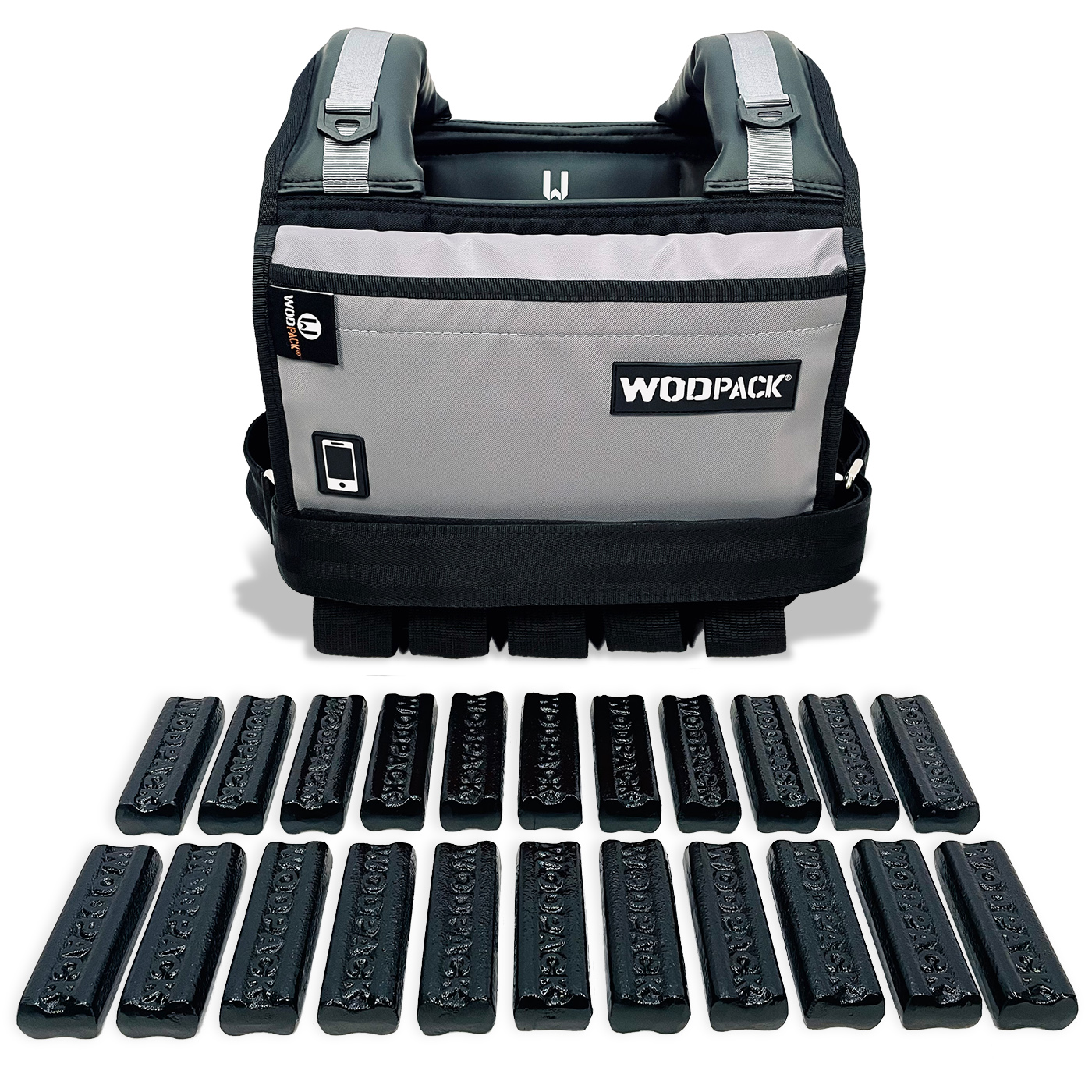 Chaleco de peso Elite 22 K Gray WODPACK, Running, Rucking, Crossfit.