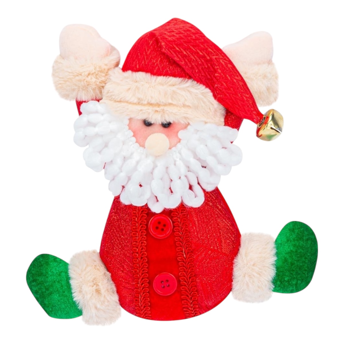 Reloj De Pared Navideño Santa Claus 48 Cm