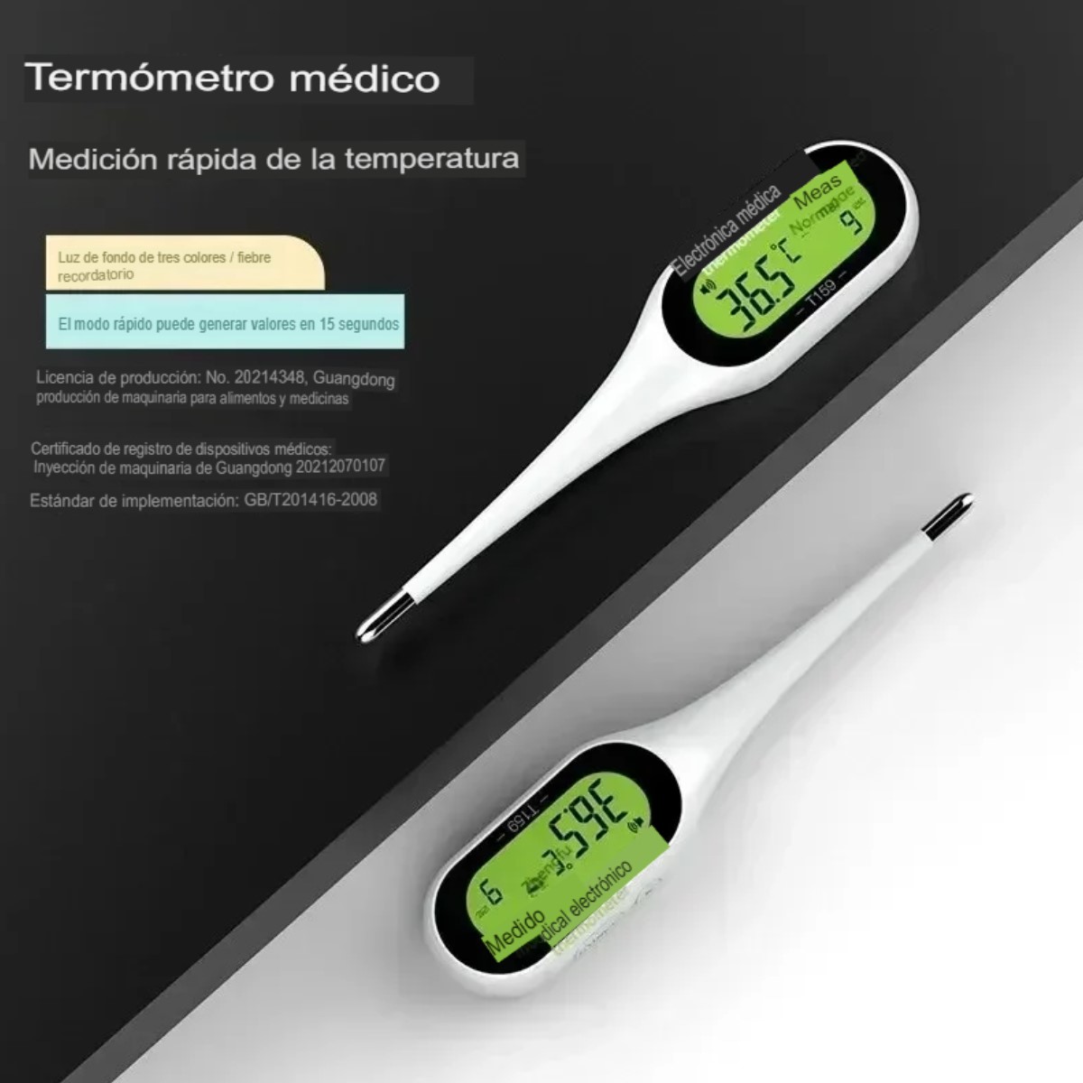 Termómetro Electrónico medidor temperatura inteligente hogar pantalla led alarma casa memoria