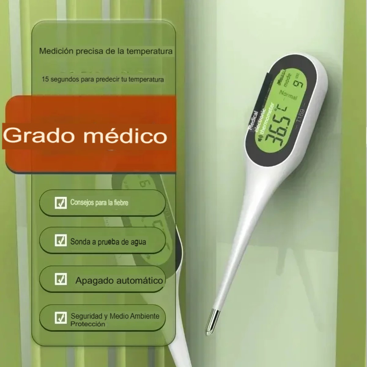 Termómetro Electrónico medidor temperatura inteligente hogar pantalla led alarma casa memoria