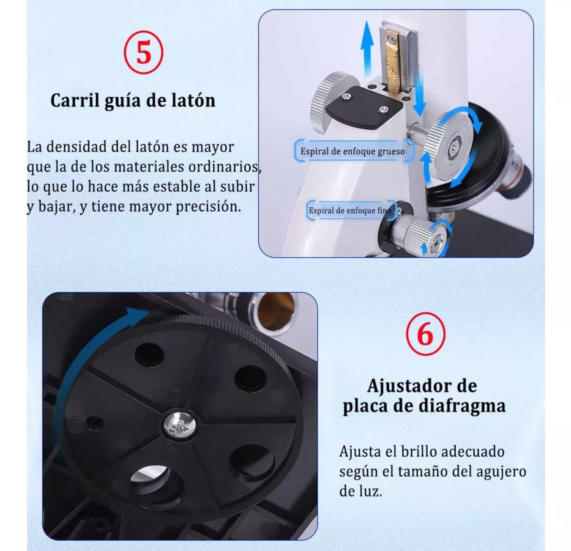Microscopio Optico Infantil 2000x Juguete Educativo Niños Hd