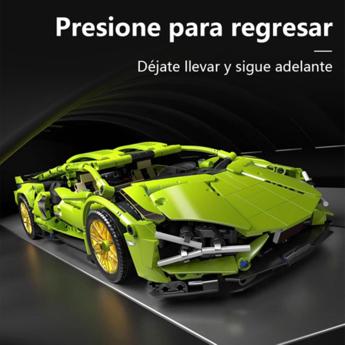 Bloques De Construcción Coche Carreras 1299 pzs + súper Realista VERDE
