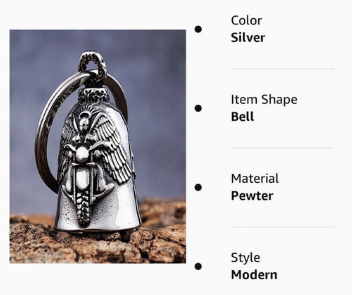 Campana Biker Amuleto Motos Guardian Bell Proteccion PLATA
