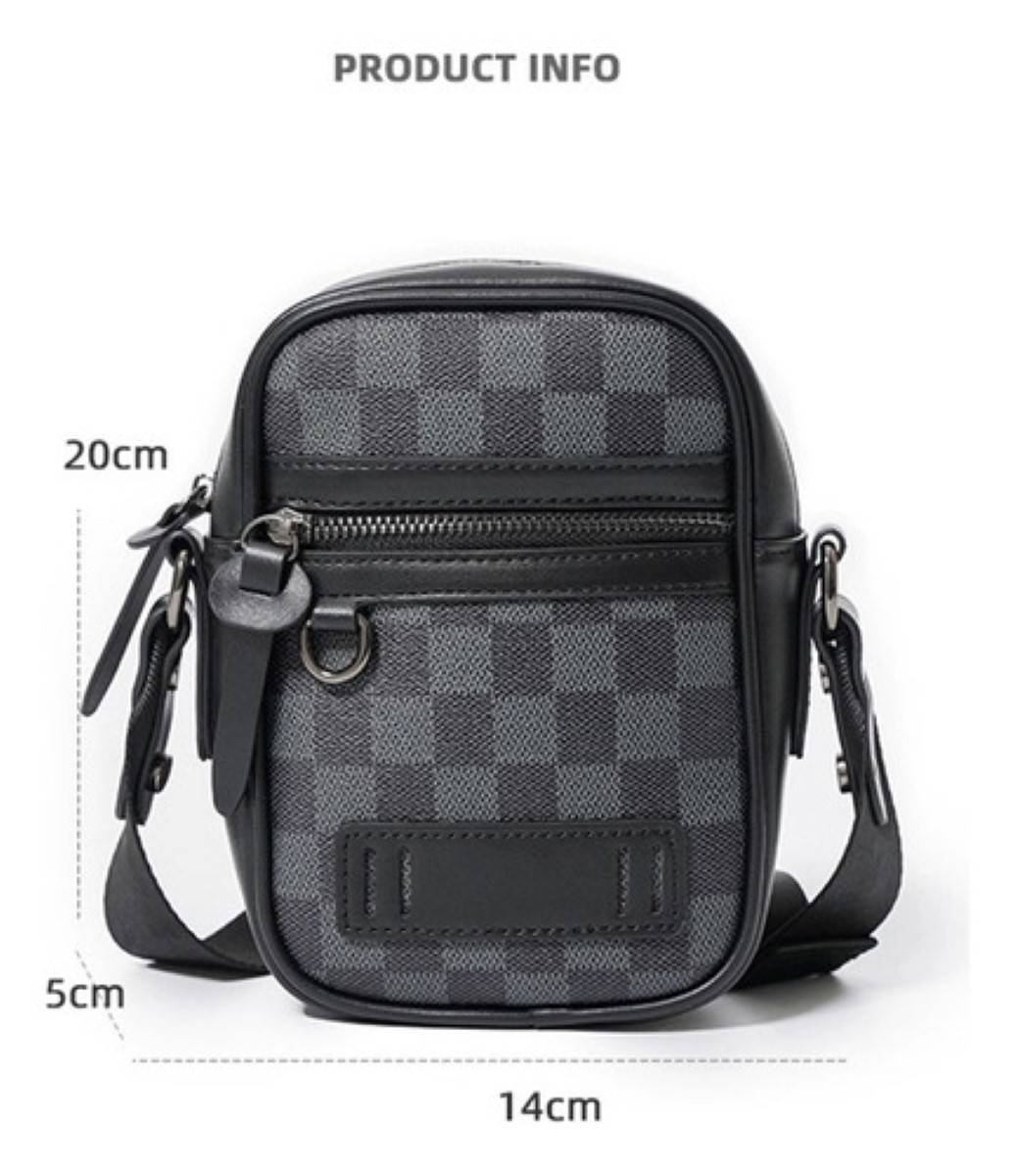 Bolso Para Hombre Crossbody Casual Negro Urbano ovalado 