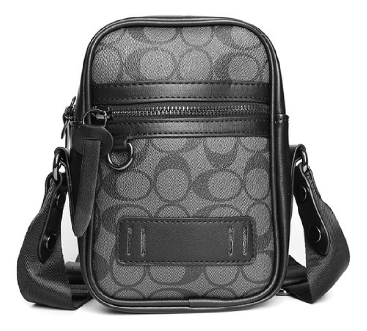 Bolso Para Hombre Crossbody Casual Negro Urbano ovalado 