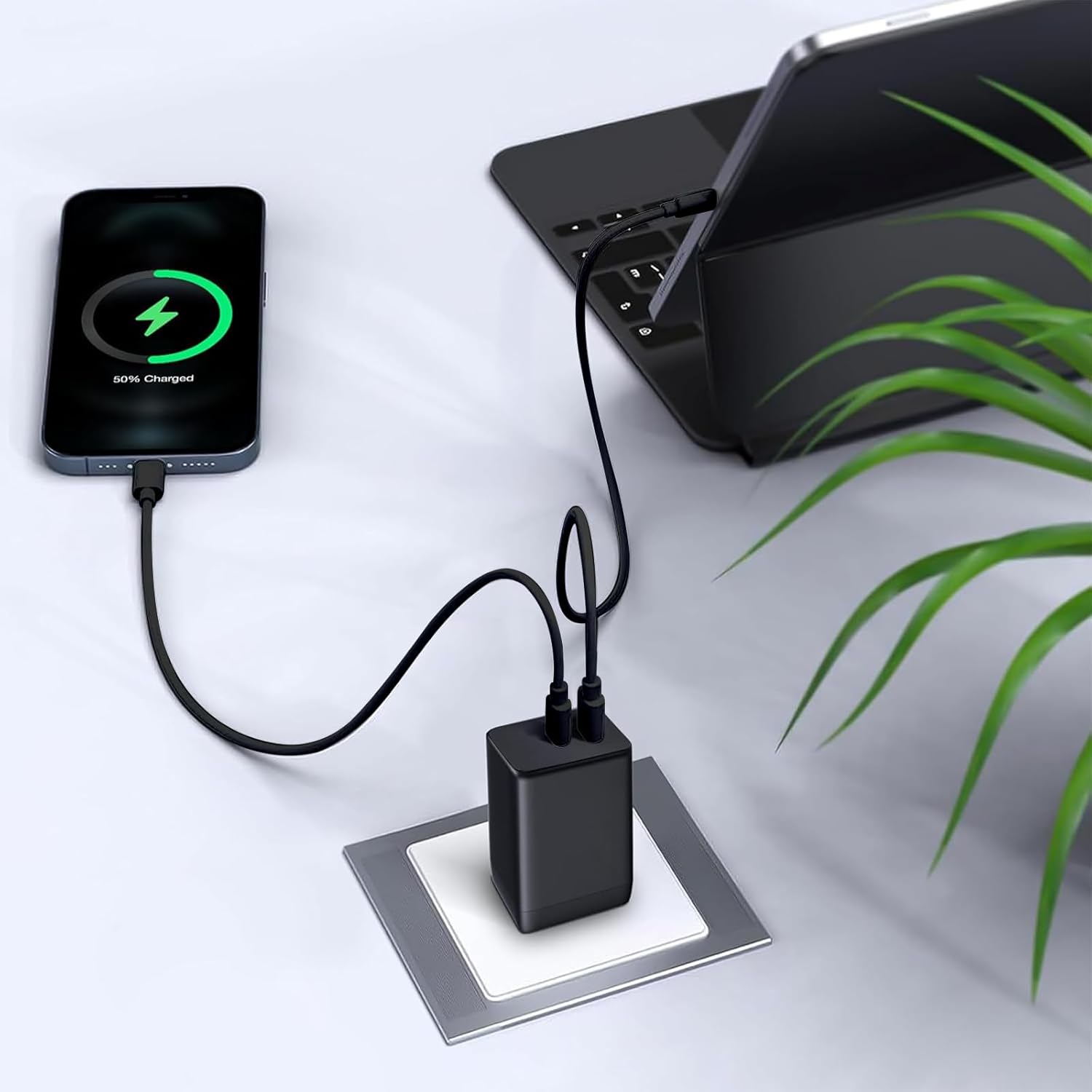 Cargador Dual  Samsung 65w USB-C 