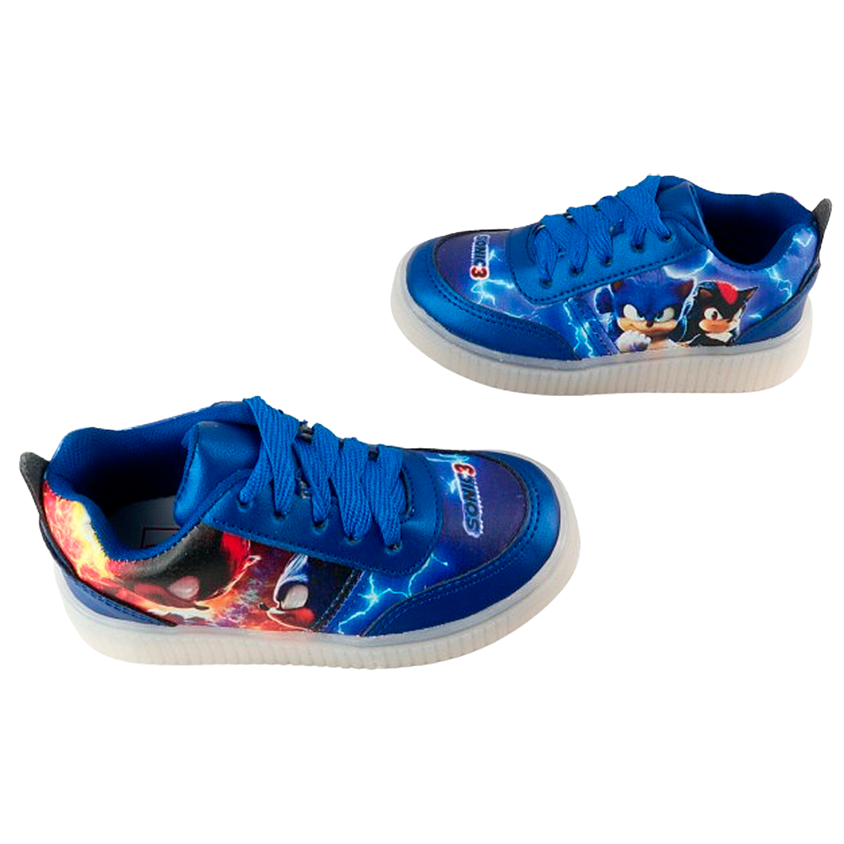 Tenis Niños Sonic 3 Luces Leds Deportivos Videojuego 770-RRS