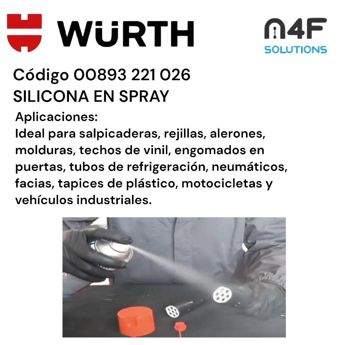 Wurth Silicona Protector Abrillantador Plásticos 500 mL 1 pz