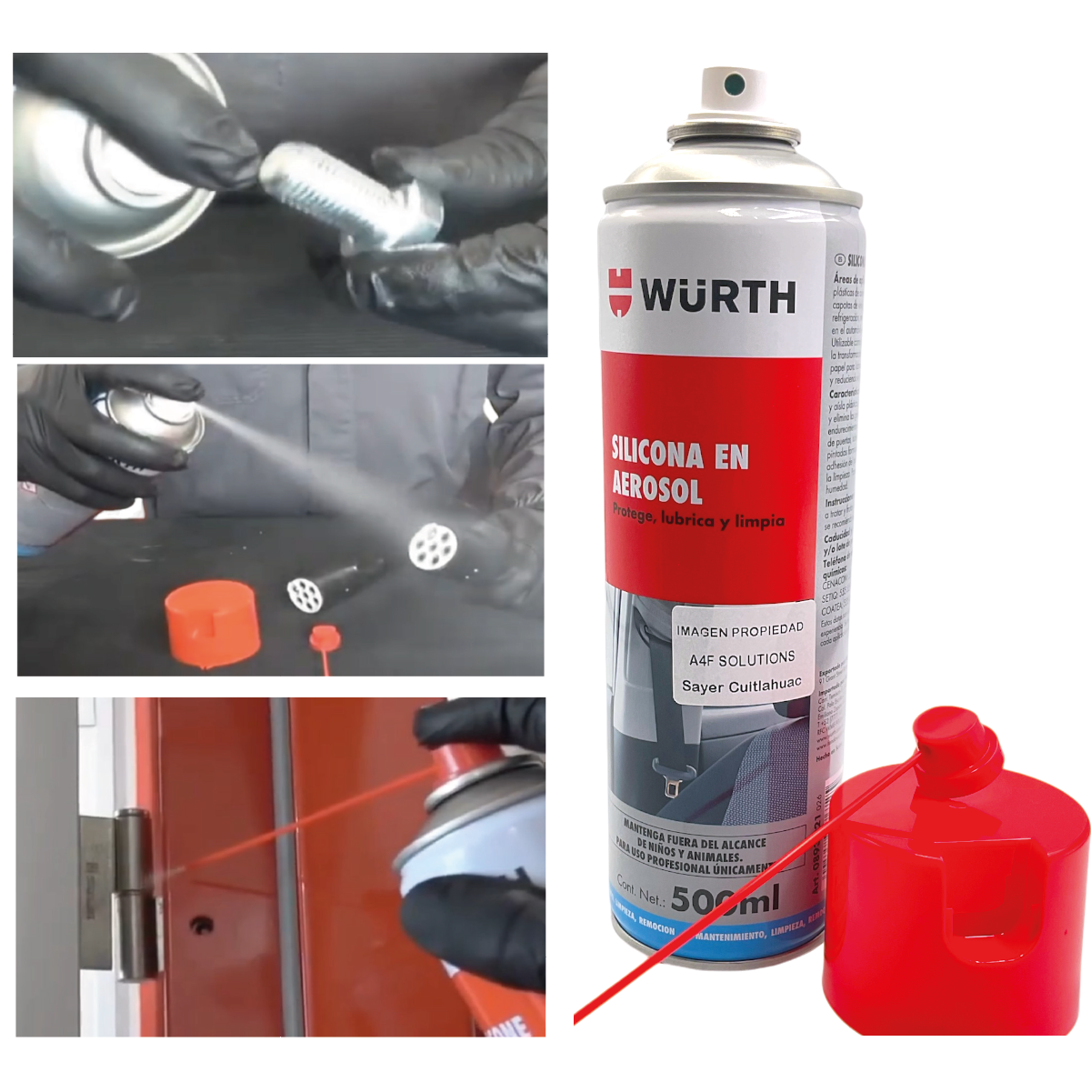 Wurth Silicona Protector Abrillantador Plásticos 500 mL 1 pz