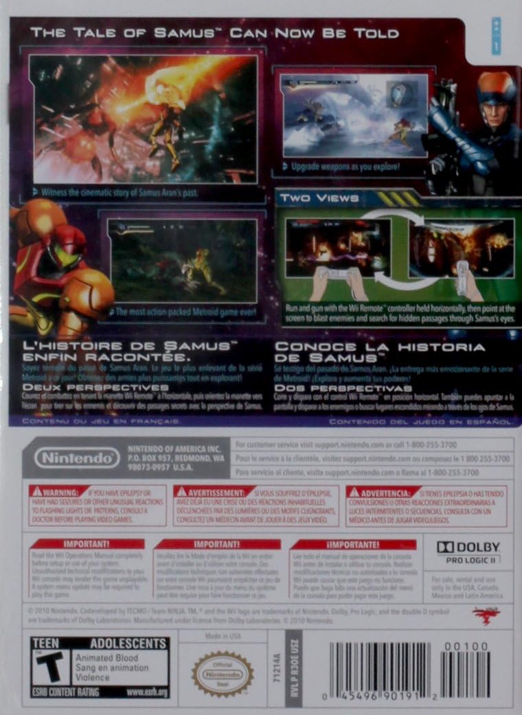 Metroid Other M para wii y wiiu -