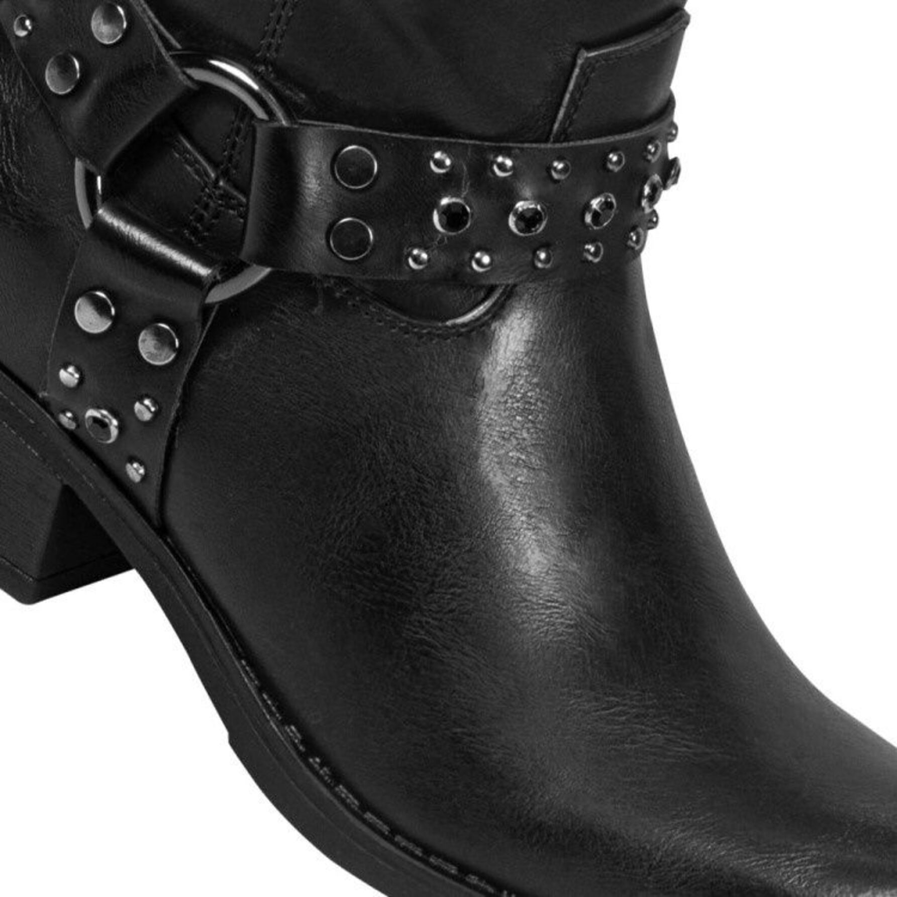 Bota para mujer, de tipo vaquero, con estribo y estoperoles, acabado graso, marca Tierra Bendita 1141947