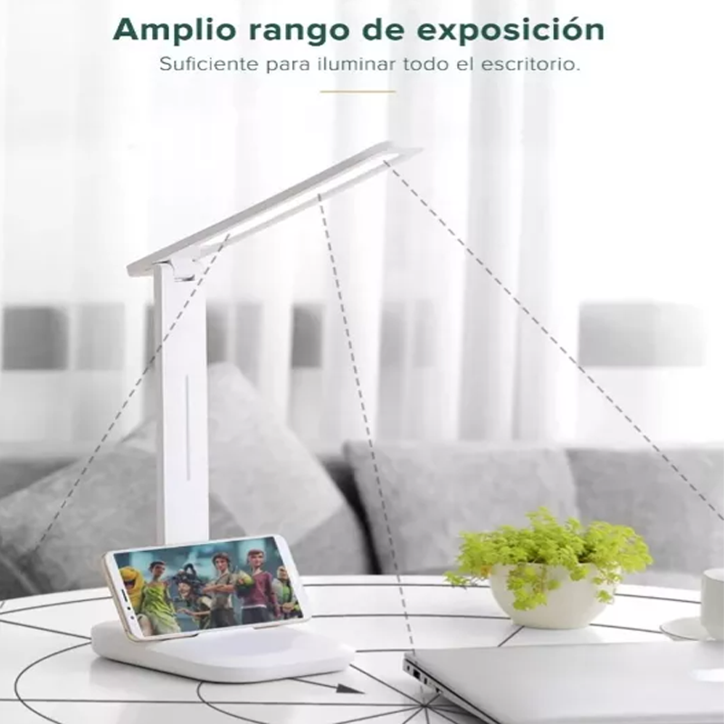 Lámpara De Escritorio Led Recargable Usb 4000mah