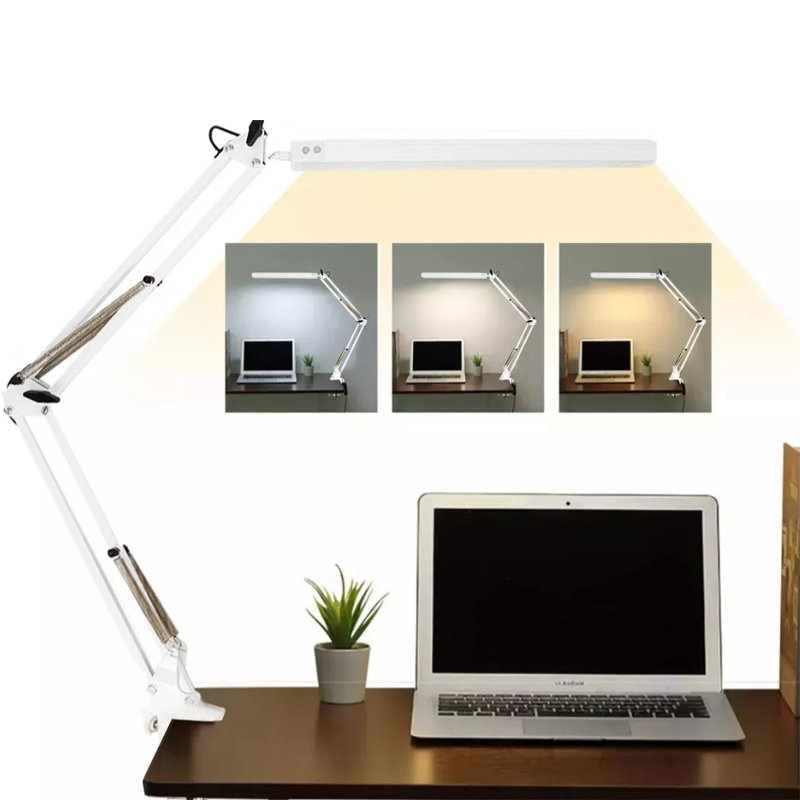 Lámpara De Escritorio Led Con Brazo Oscilante Giratoria 360